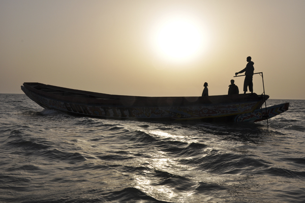 A scene from THE PIROGUE, directed by Moussa Touré.  Courtesy o